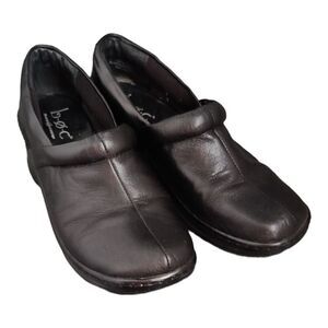 Women's Born Boc Clog Loafer Wedge Slip On Black Size 9